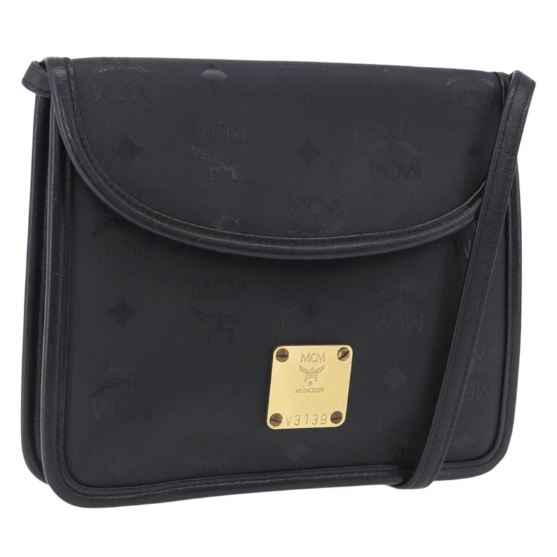 Mcm Visetos Leather Black Bag