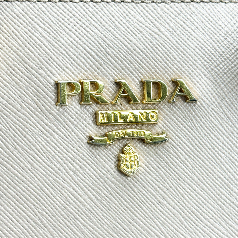 Prada Vintage Tote Leather Beige