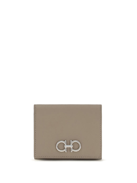 Ferragamo Gancini Wallet — Gray Calf Leather