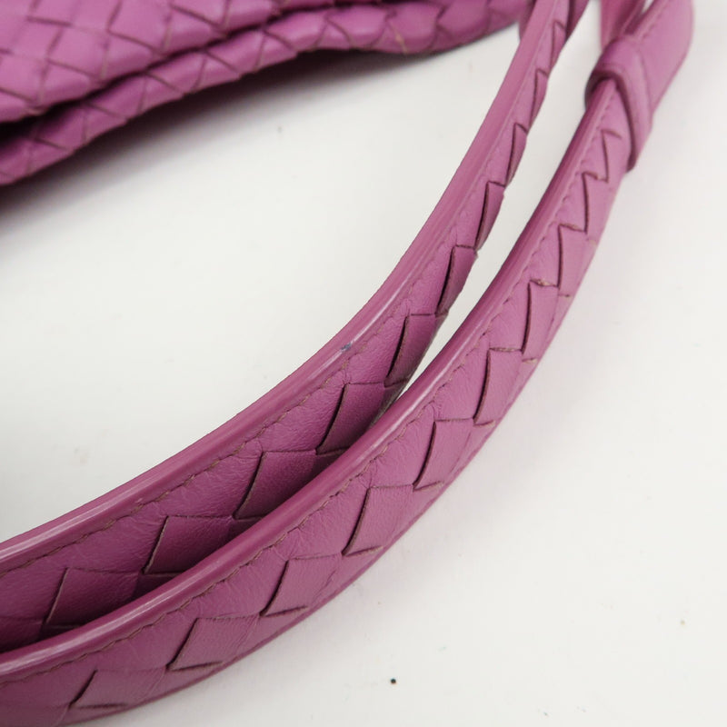 Bottega Veneta Garda Intrecciato Nappa Purple Leather Bag