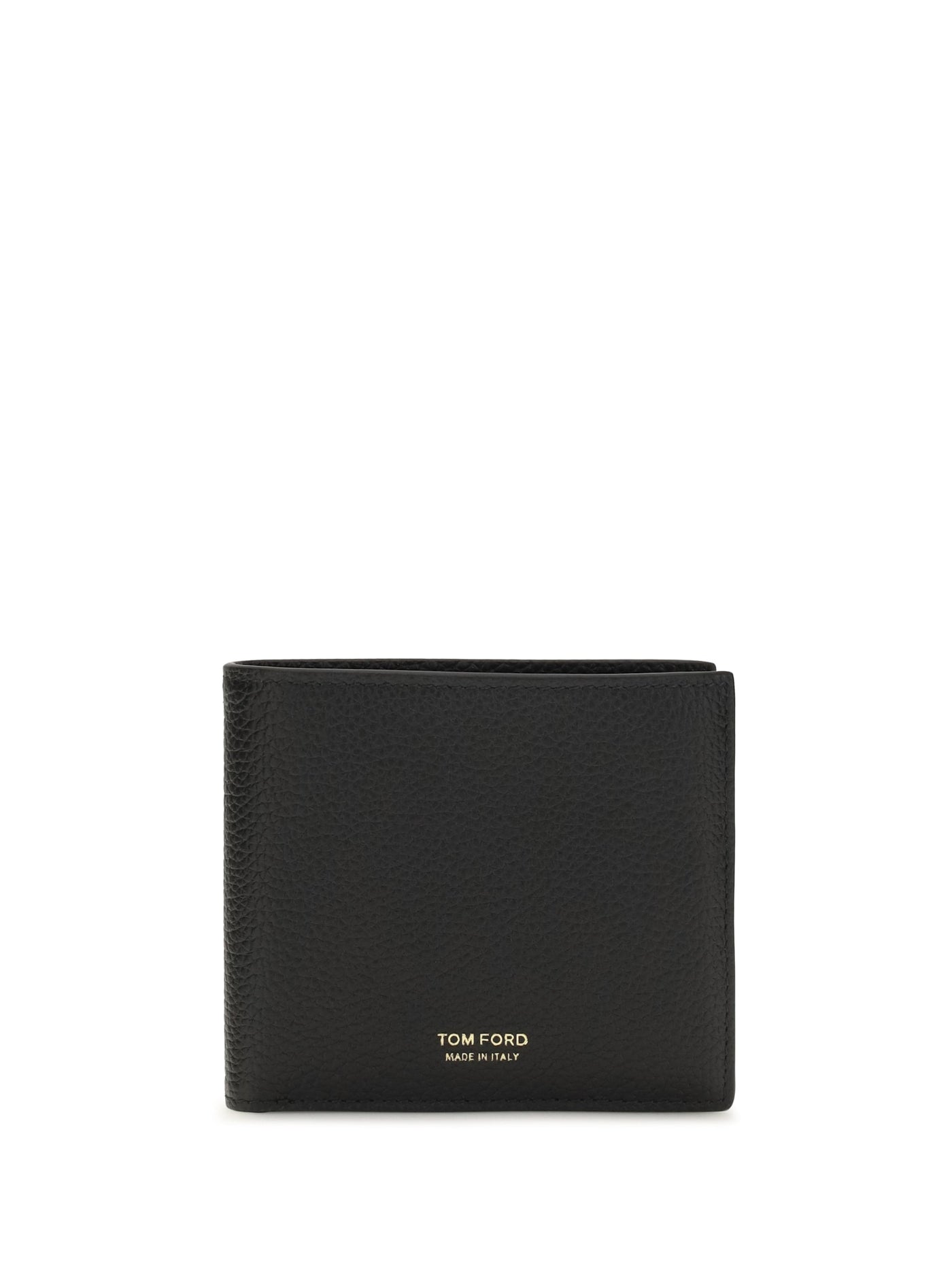 Tom Ford Pebbled Calf Leather Bifold Wallet — Black