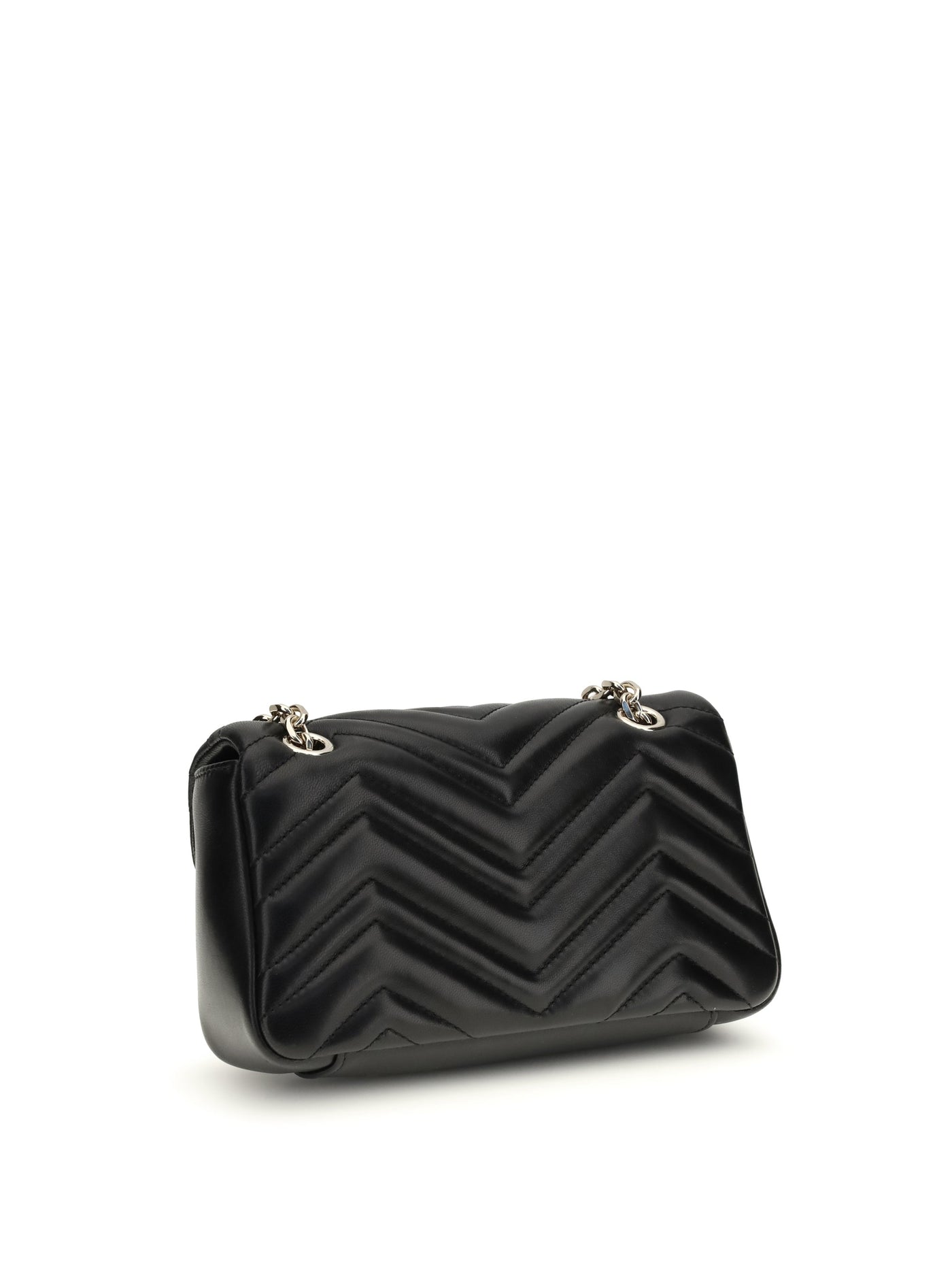 Gucci Marmont Shoulder Bag — Black Calf Leather