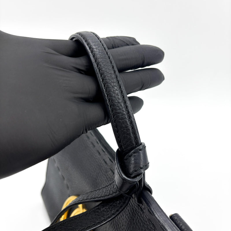 Gucci Gg Marmont Belt Matelasse Leather Black Calfskin Bag