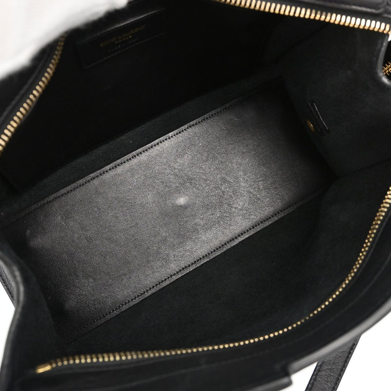 Saint Laurent Monogram Cabas Leather Black Calfskin Bag