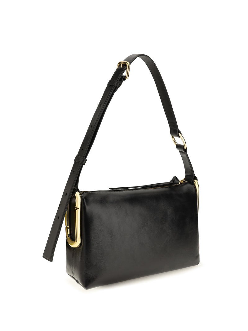 Marc Jacobs The Juliette Shoulder Bag — Black Calf Leather Bos Taurus