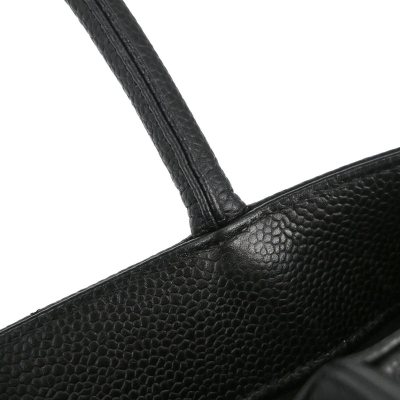 Chanel Medallion Quilted Caviar Black Leather Bag
