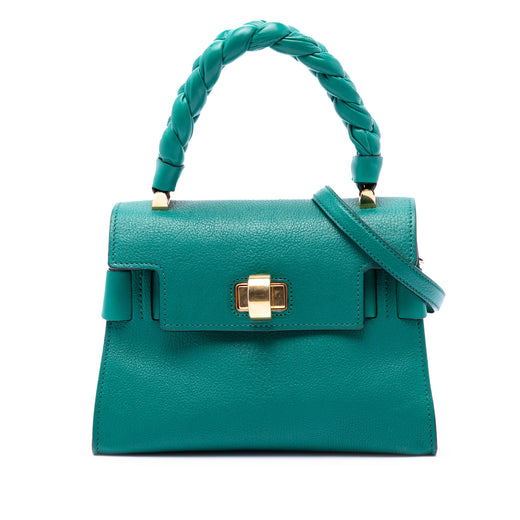 Mini Goatskin Madras Click Top Handle Bag - Image 1
