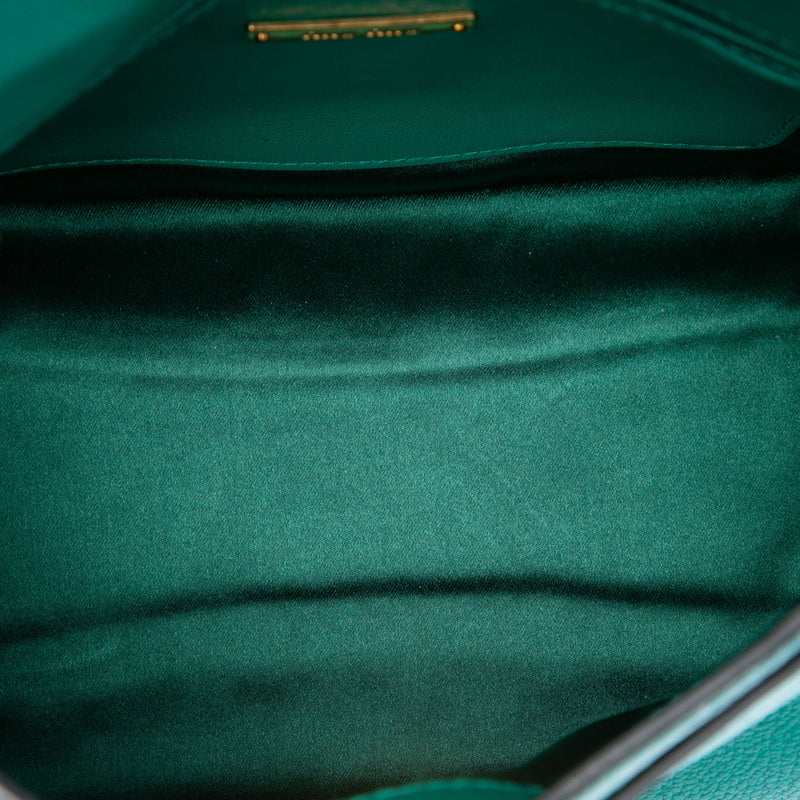 Mini Goatskin Madras Click Top Handle Bag - Image 4