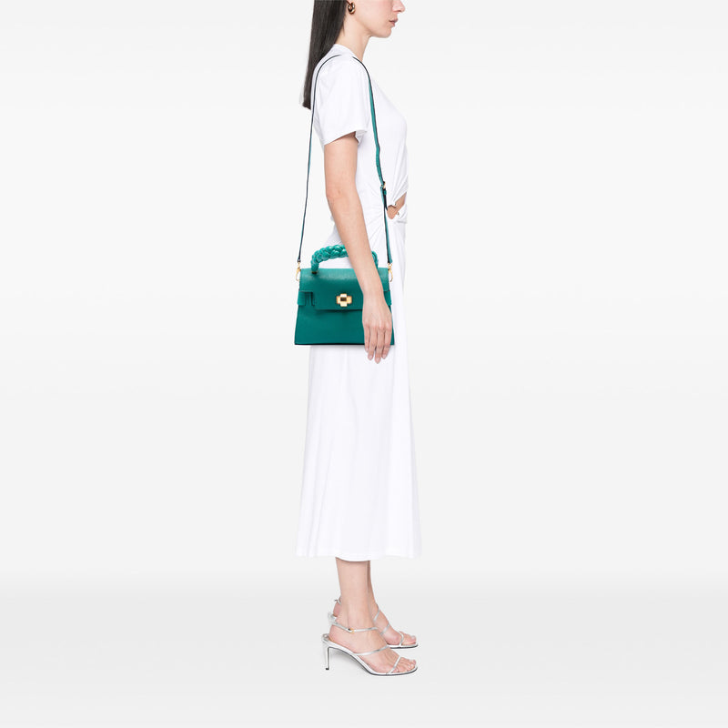 Mini Goatskin Madras Click Top Handle Bag - Image 6