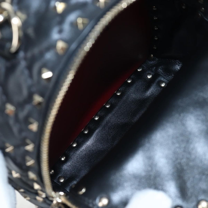 Valentino Garavani Rockstud Spike Quilted Leather Black Bag