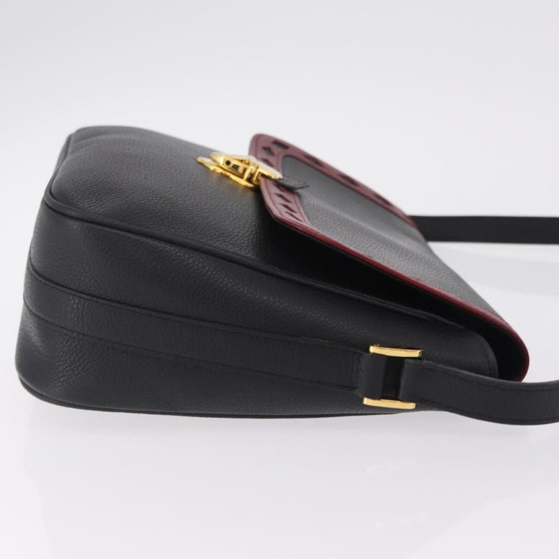 Saint Laurent Vintage Shoulder Bag Leather Black