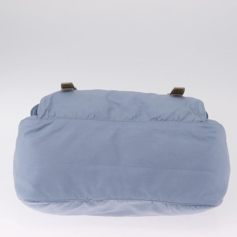 Prada Double Buckle Flap Messenger Re-Nylon Blue