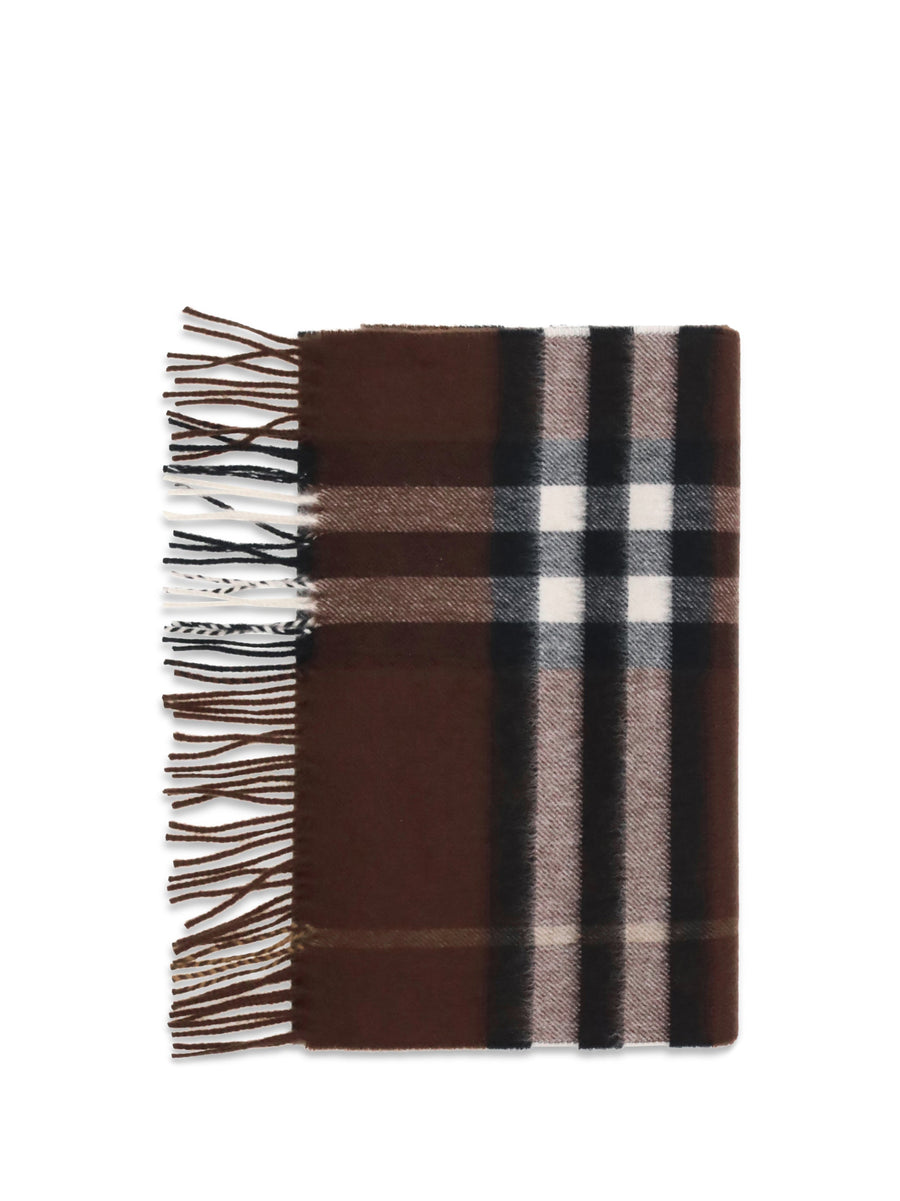 Burberry Cashmere Archive Check Scarf — Brown Kashmir/capra Hircus Scarfs