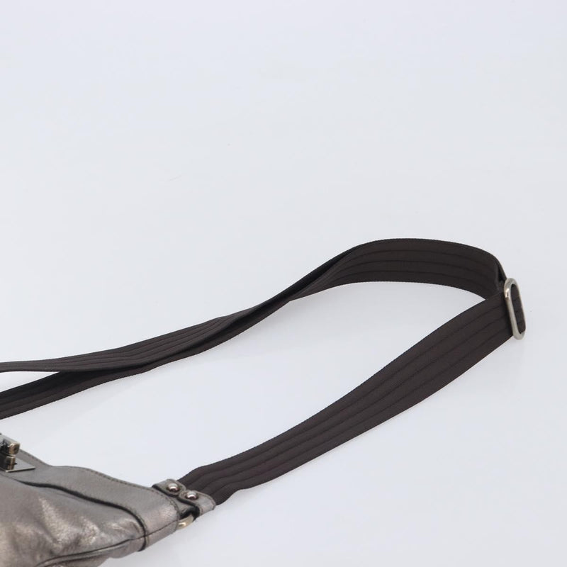 Salvatore Ferragamo Gancini Leather Gold Bag