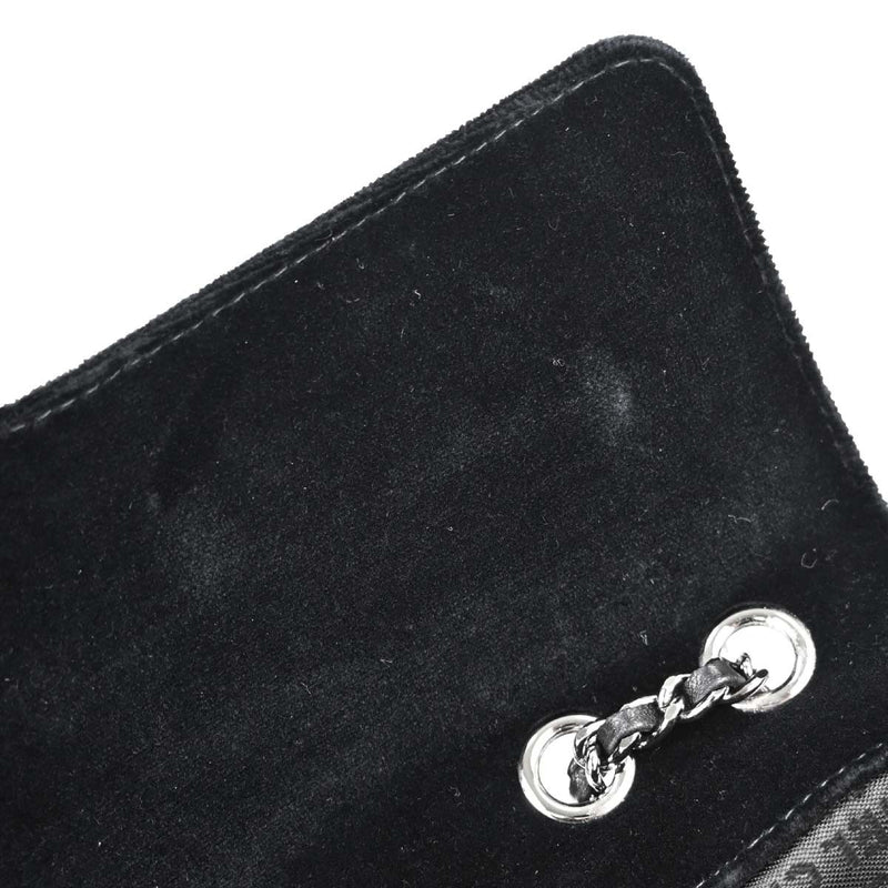 Chanel Giant Mademoiselle Lock Chain Velvet Black Bag