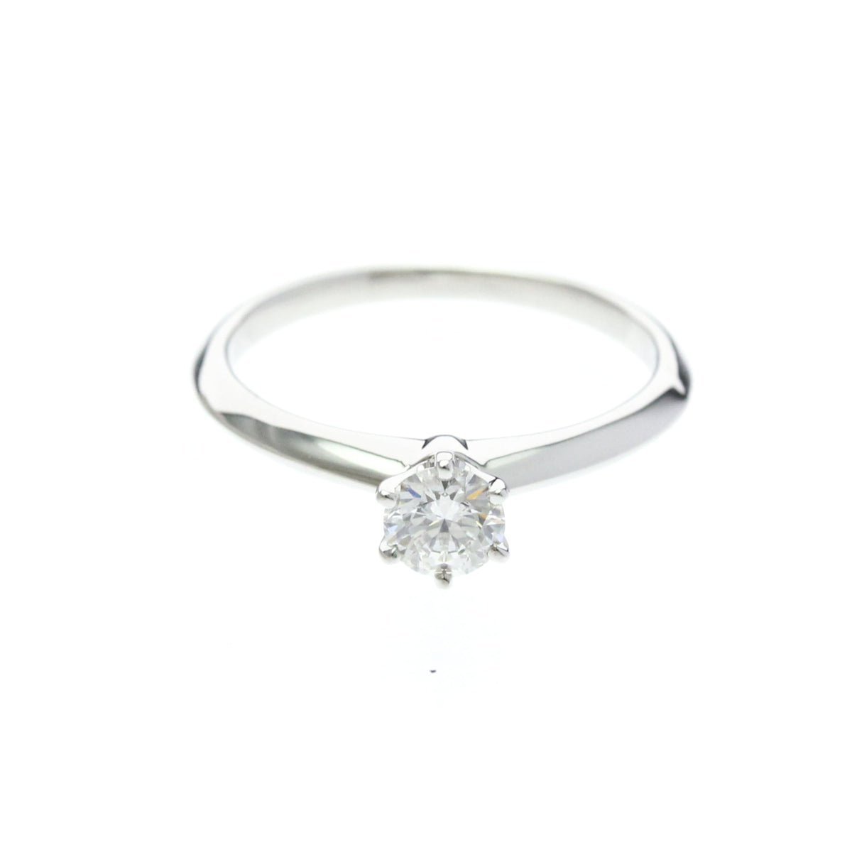 Tiffany & Co. Setting Solitaire Platinum With Rbc Diamond G-Vvs2 Silver Bijoux