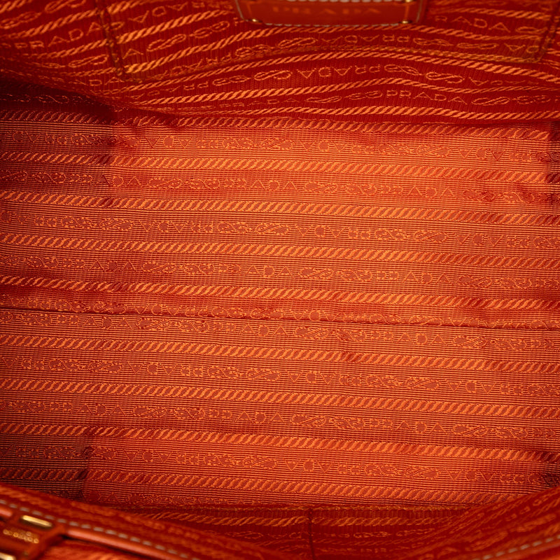 Saffiano Trimmed Canvas Canapa Satchel - Image 4