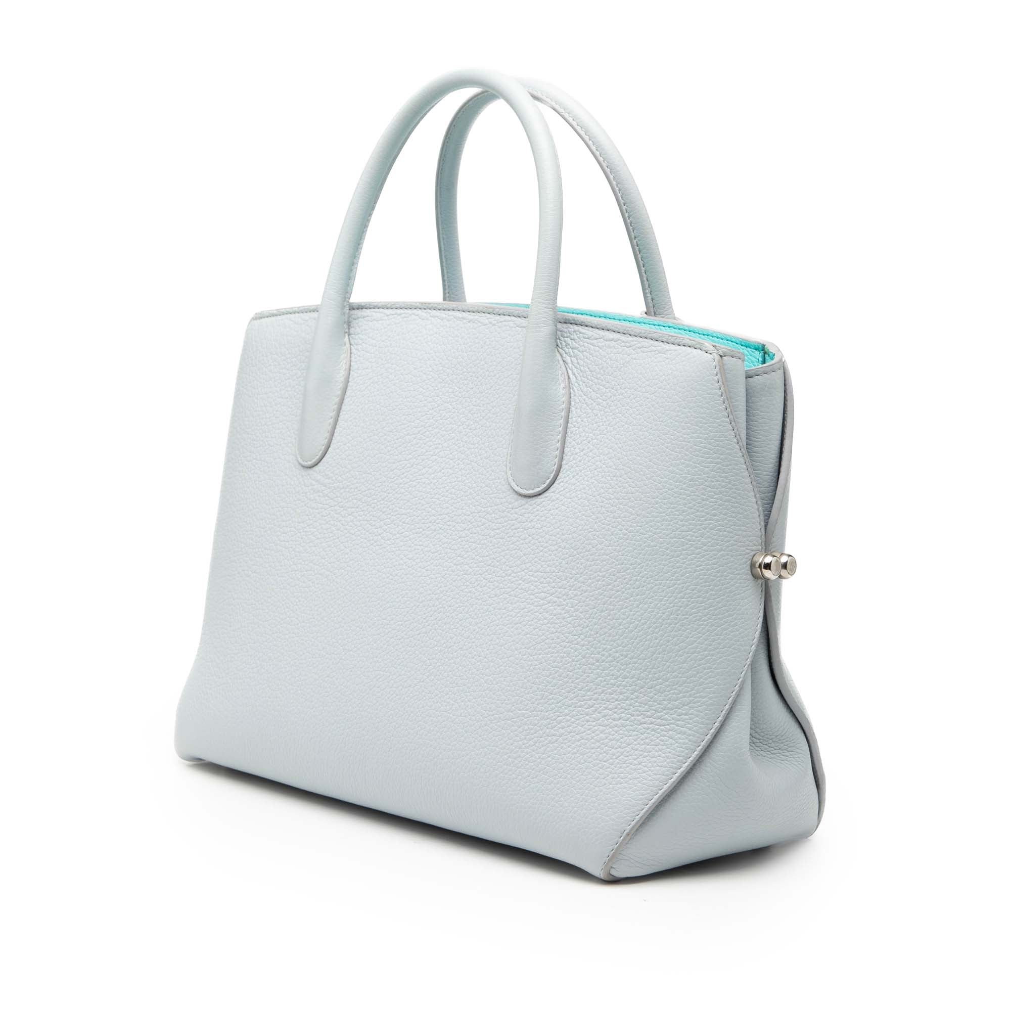 Large Supple Grained Calfskin Open Bar Tote - Image 2