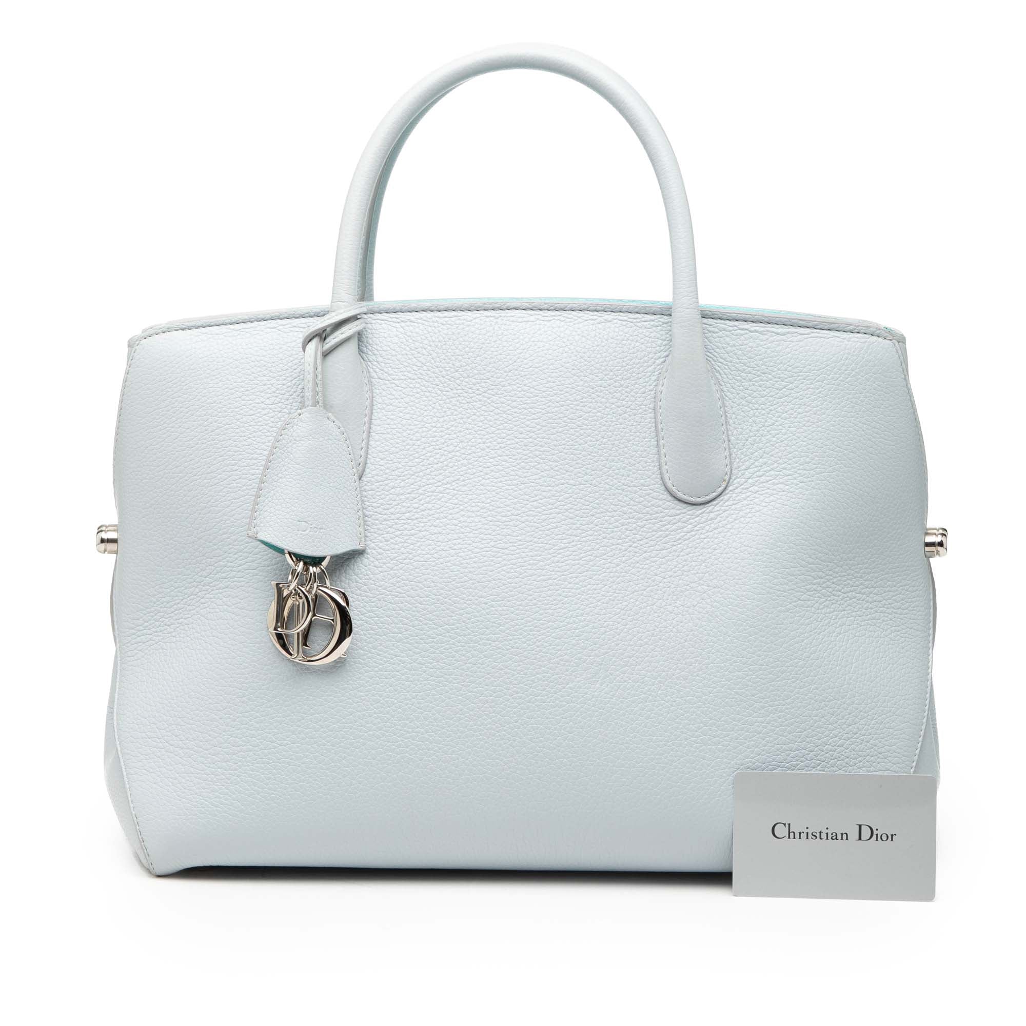 Large Supple Grained Calfskin Open Bar Tote - Image 8