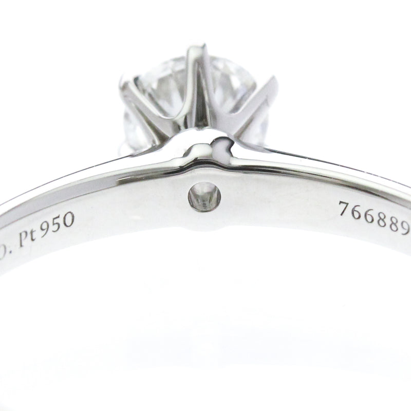 Tiffany & Co. Setting Solitaire Platinum With Rbc Diamond G-Vvs2 Silver Bijoux