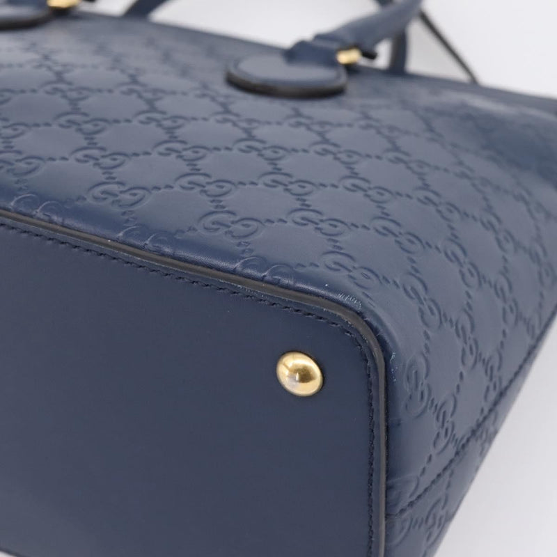 Gucci Linea A Convertible Guccissima Leather Navy Bag