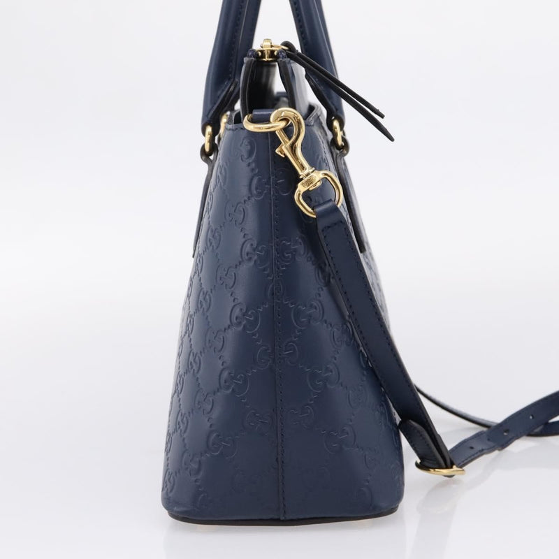 Gucci Linea A Convertible Guccissima Leather Navy Bag