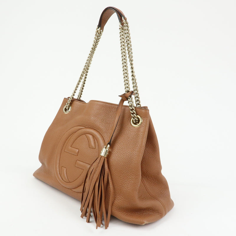 Gucci Soho Chain Strap Leather Brown Bag
