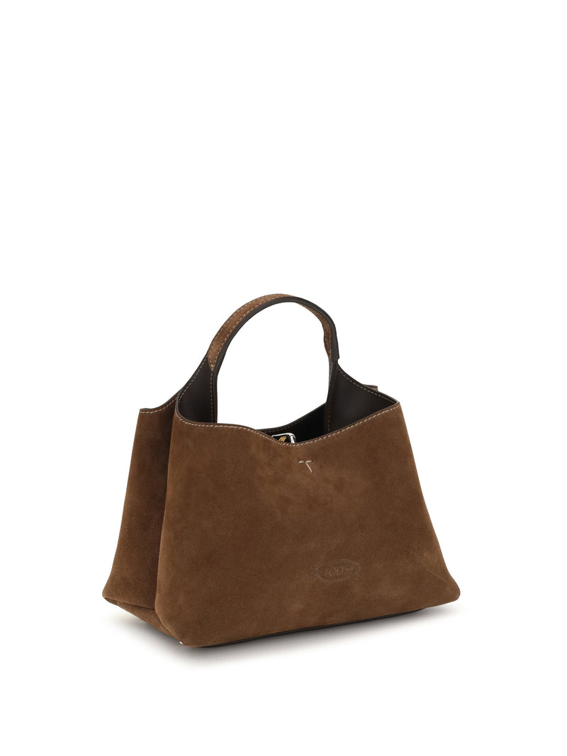 Tods T Timeless Shoulder Bag — Brown Calf Leather