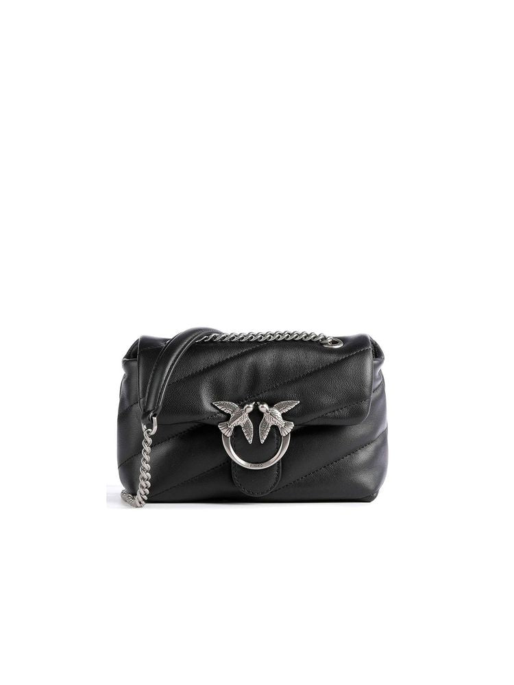 Pinko Love Puff Baby Crossbody Bag — Black