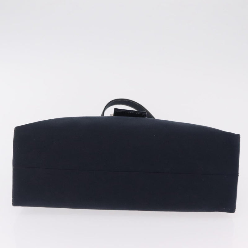 Fendi Baguette Canvas Navy Bag
