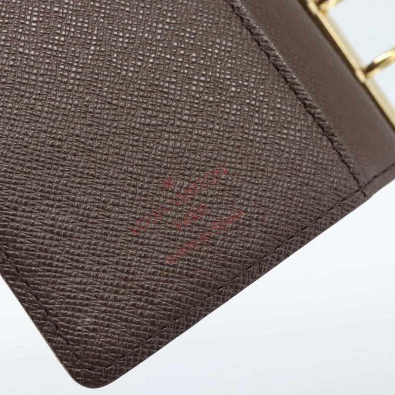 Louis Vuitton Ring Agenda Cover Damier Brown Canvas Bag