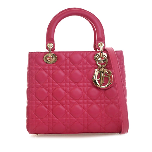 Medium Lambskin Cannage Lady Dior - Image 1