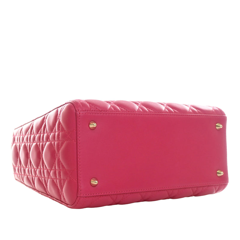 Medium Lambskin Cannage Lady Dior - Image 10