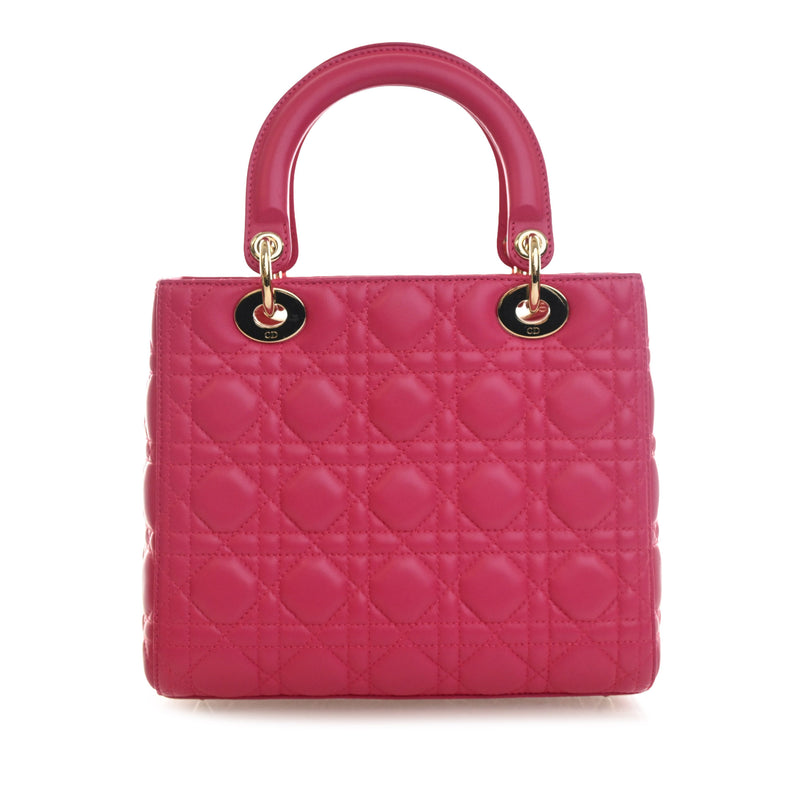 Medium Lambskin Cannage Lady Dior - Image 2