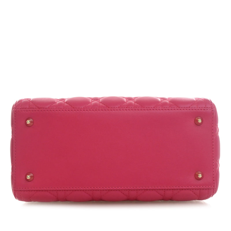 Medium Lambskin Cannage Lady Dior - Image 3