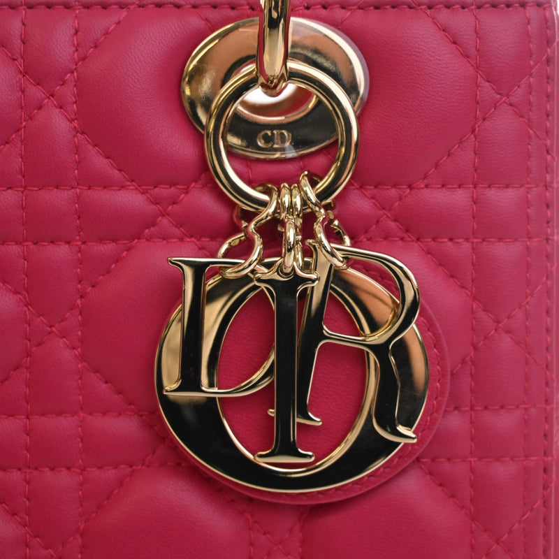 Medium Lambskin Cannage Lady Dior - Image 5