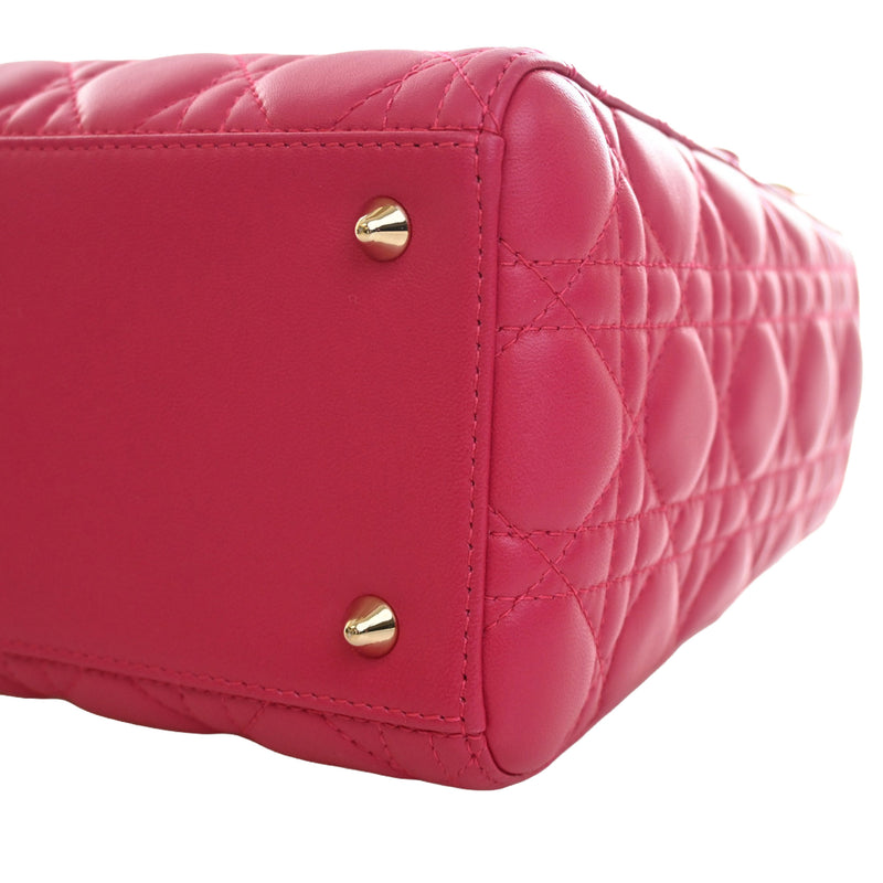 Medium Lambskin Cannage Lady Dior - Image 7