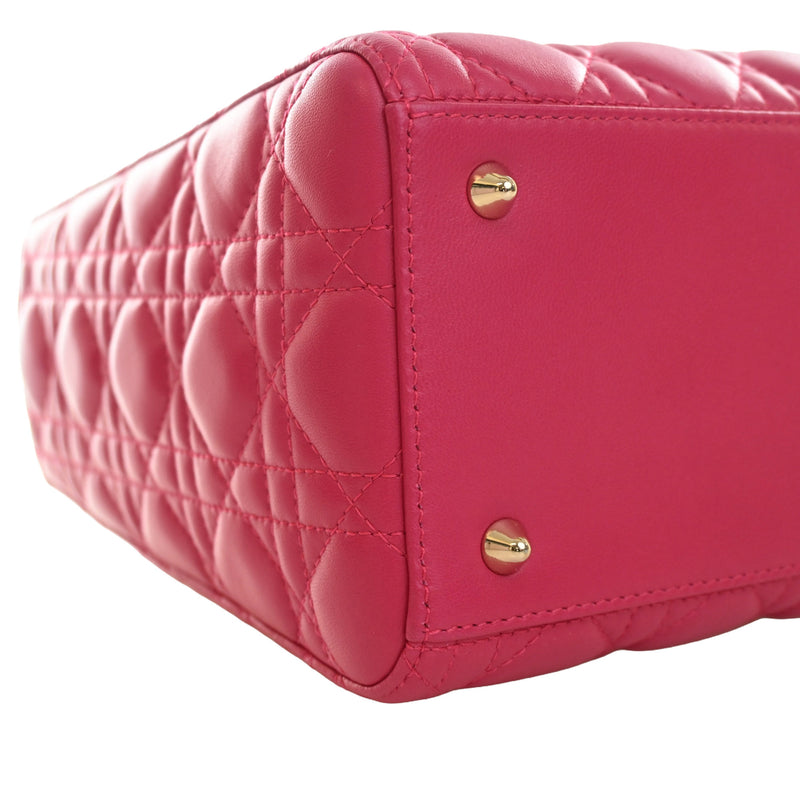 Medium Lambskin Cannage Lady Dior - Image 8