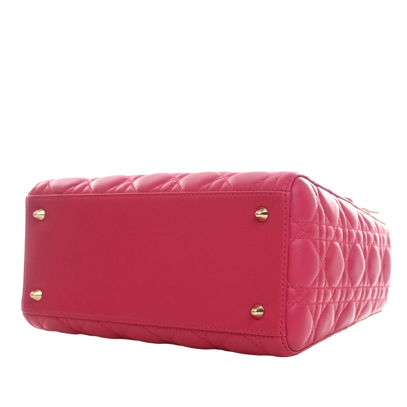 Medium Lambskin Cannage Lady Dior - Image 9