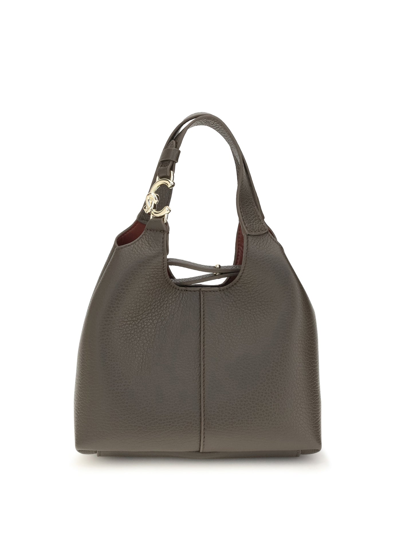 Coccinelle Shoulder Bag — Gray Calf Leather Bos Taurus