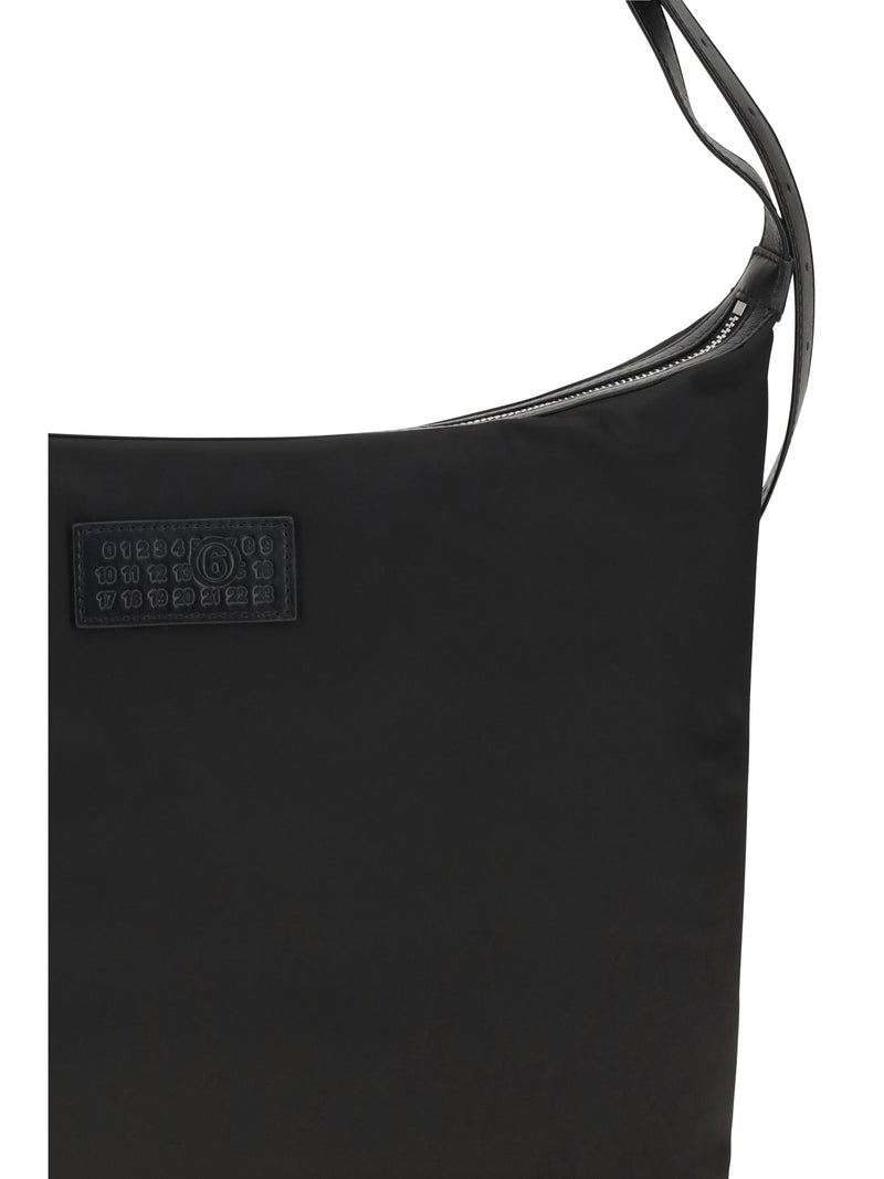 Mm6 Maison Margiela Numeric Crossbody Bag — Black Polyamide