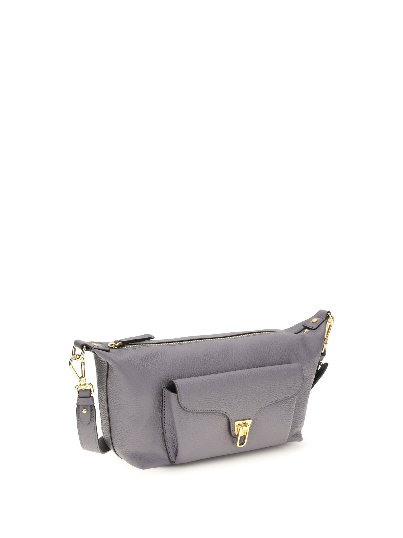 Coccinelle Shoulder Bag — Grey Calf Leather
