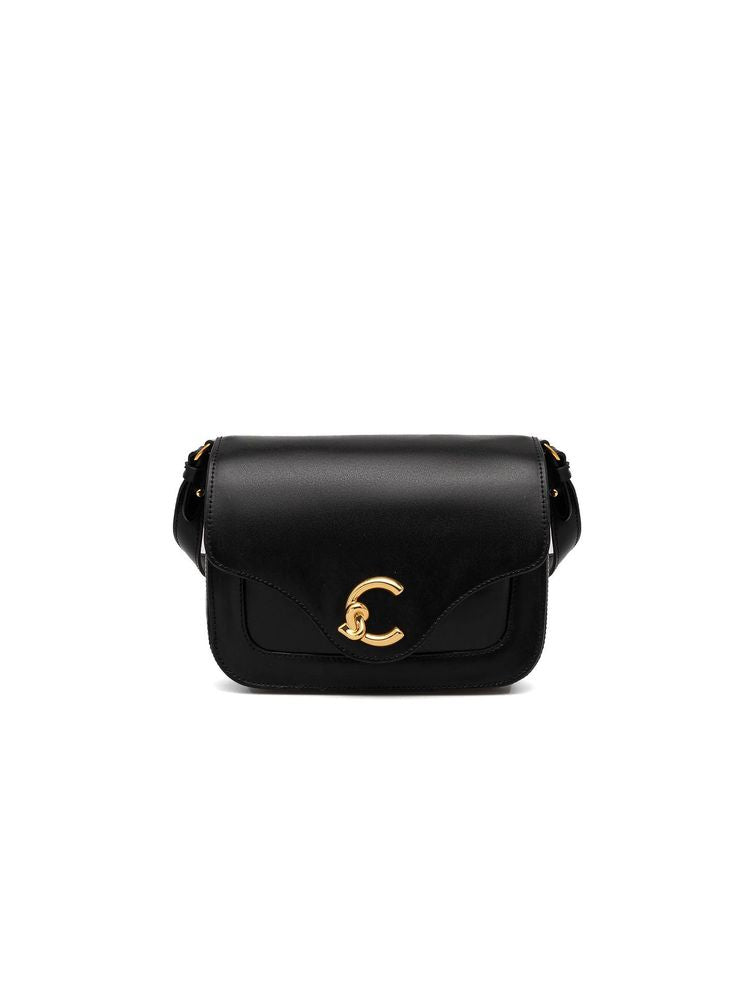 Coccinelle Shoulder Bag — Black Calf Split
