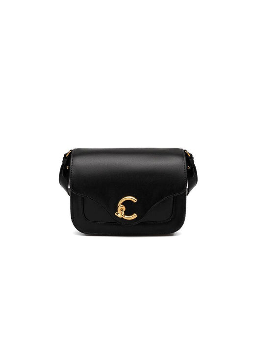Coccinelle Shoulder Bag — Black Calf Split