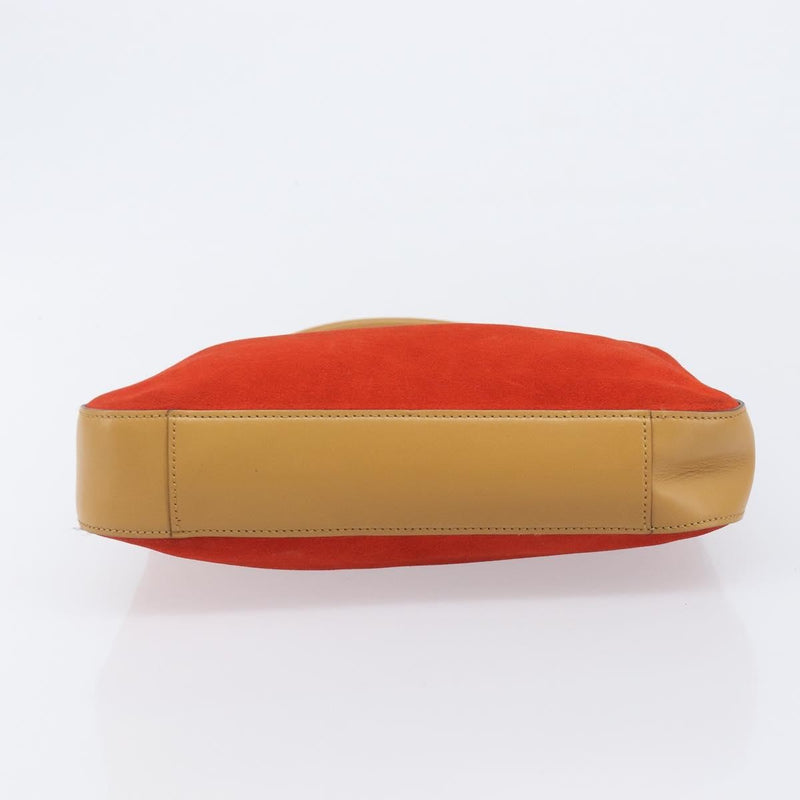 Gucci Vintage Zip Hobo Leather & Suede Red