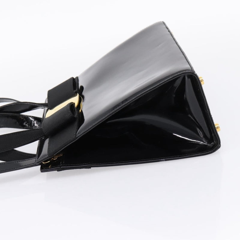 Salvatore Ferragamo Convertible Vara Bow Patent Leather Black Patent_leather Bag