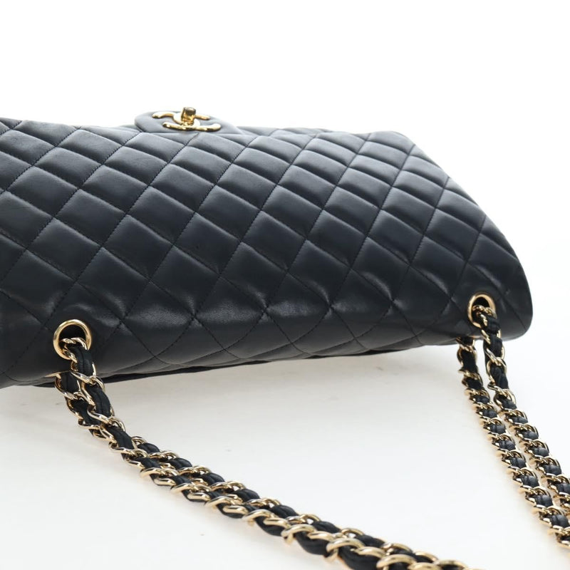 Chanel Classic Timeless Double Flap Quilted Caviar Black Leather Bag