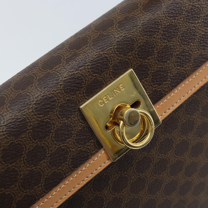 Celine Handbag Canvas Brown Bag