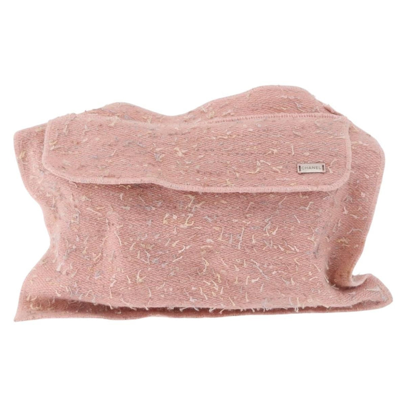 Chanel Shoulder Suede Patchwork Pink Tweed Bag
