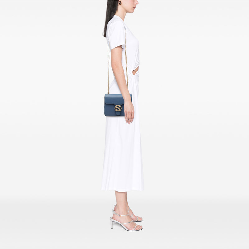Small Dollar Calfskin Interlocking G Crossbody - Image 7